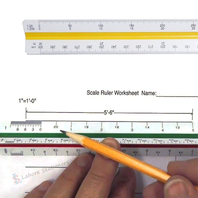 Triangular Architect Scale Ruler 12 Inch