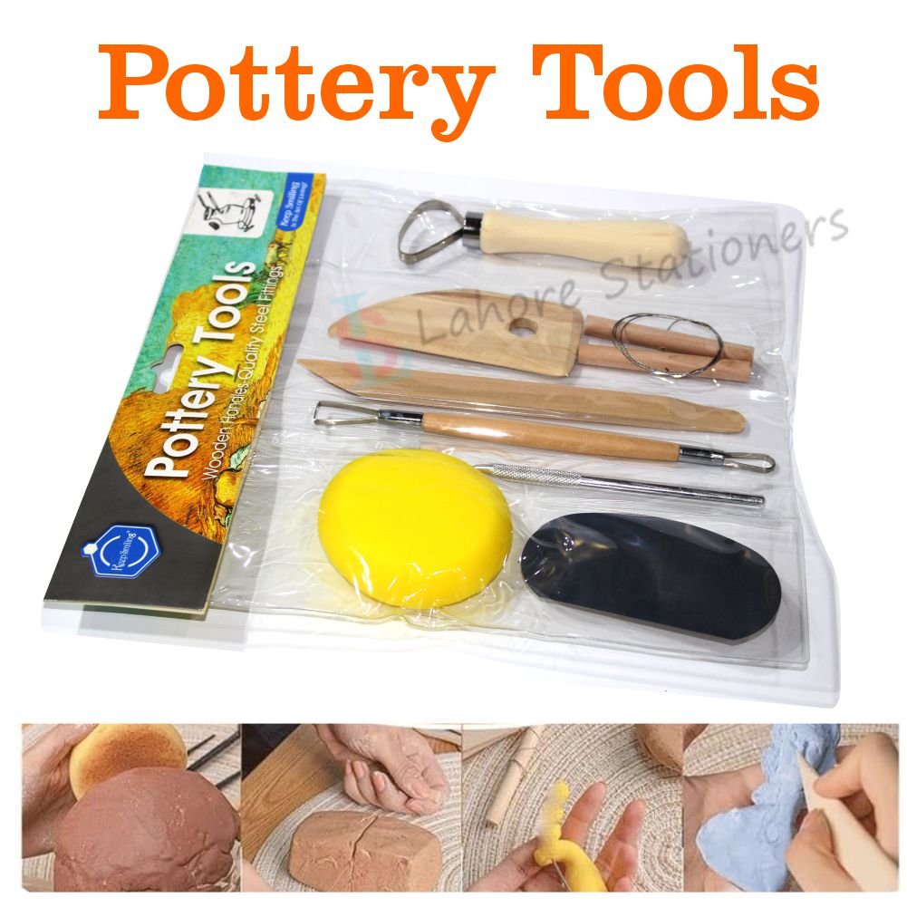 Keep Smiling Pottery Tool Kit For Clay Artist Set 8 Pcs Different Shape –  Lahore Stationers