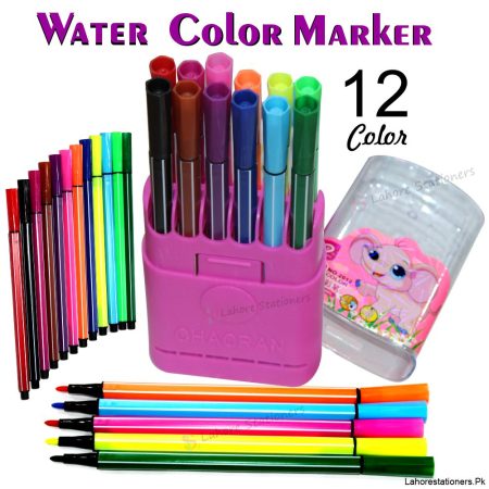 Water Color Marker 12 Colors Gift Pack For Kids